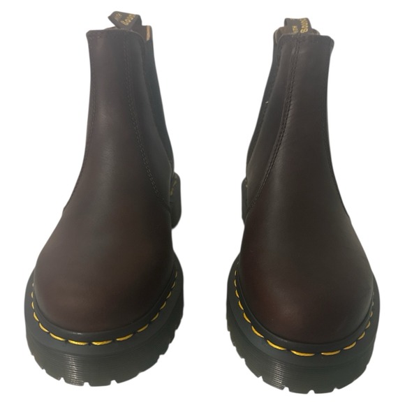 Dr. Martens Other - Dr Martens 2976 Yellow Stitch Brown Leather Chelsea Boots EU38 Men 6 Women 7